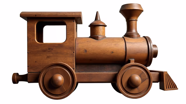 Wooden Train Illustration