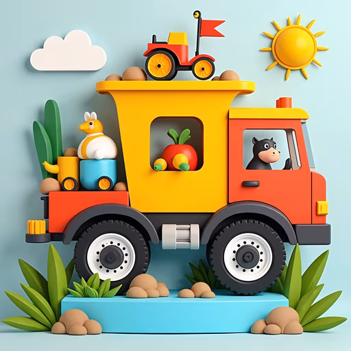 Cartoon Farm Truck