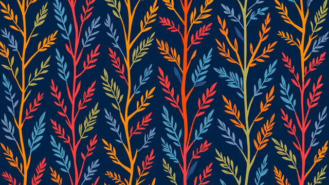 Colorful Branches Illustration