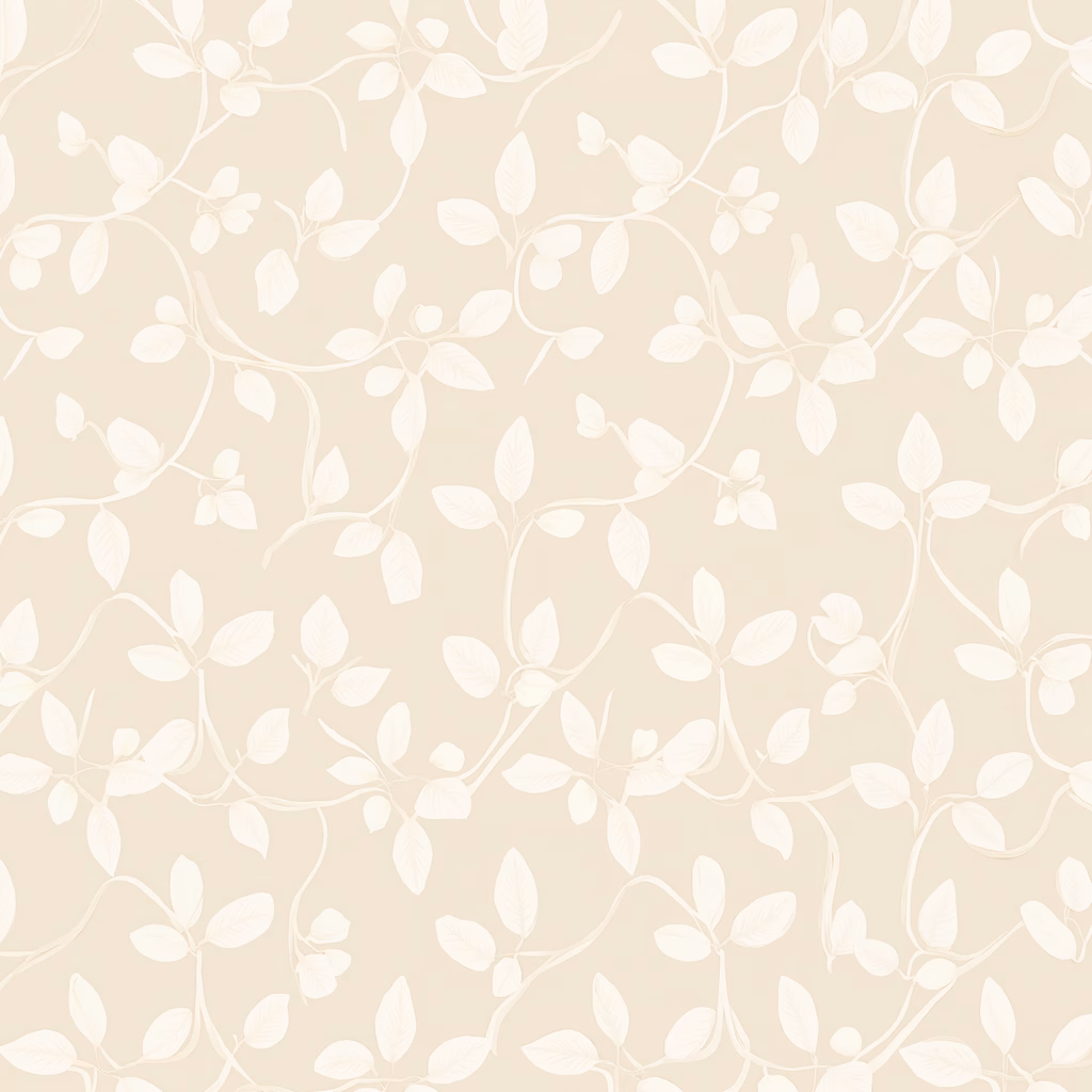 Delicate vine pattern on a beige background, elegant and serene.