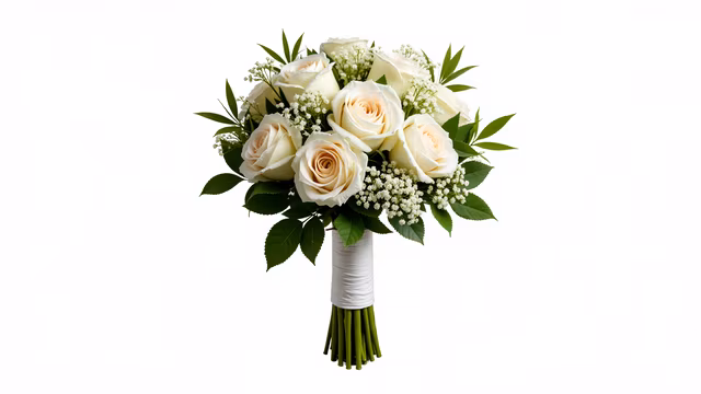 Elegant White Rose Bouquet