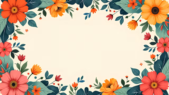 Floral Frame Illustration