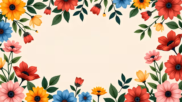 Floral Frame Illustration