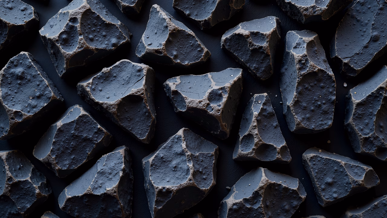 Dark, fragmented textures in abstract photography.