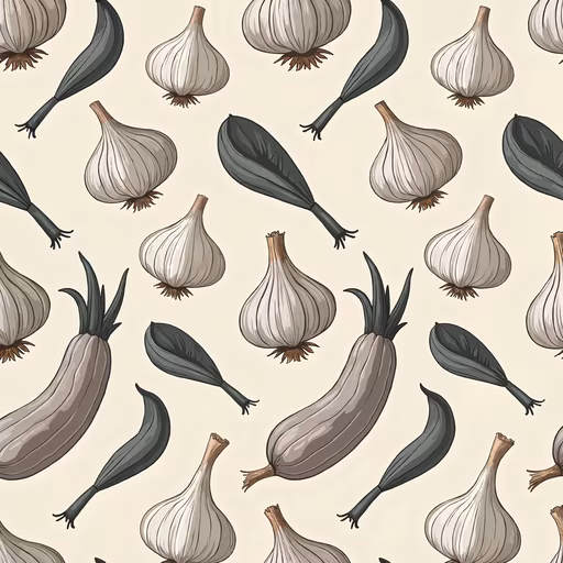 Garlic Pattern Illustration