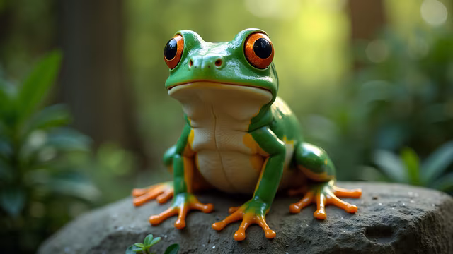 Green Frog Portrait