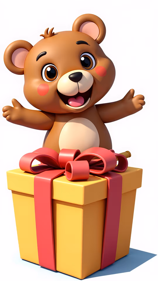 Happy Teddy Bear Illustration
