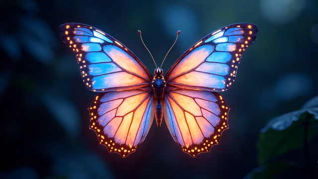 Iridescent Butterfly Illustration