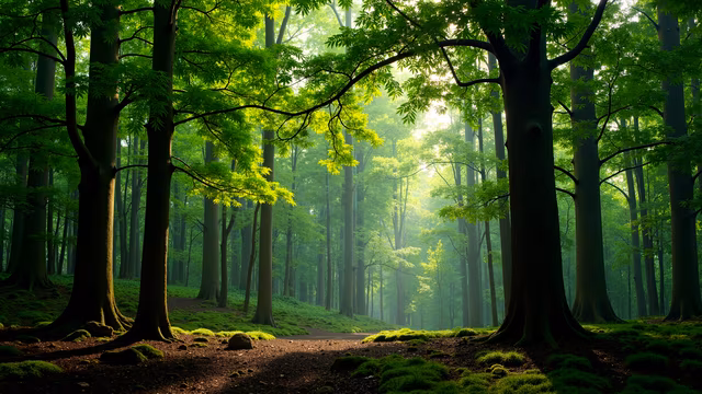 Misty Forest Path
