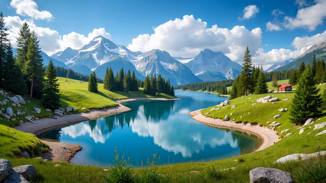 Mountain Lake Reflection