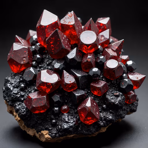 Ruby Crystal Cluster