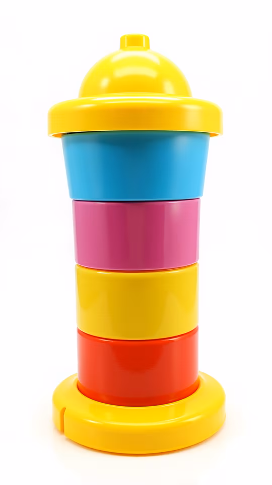 Stacked Colorful Cups