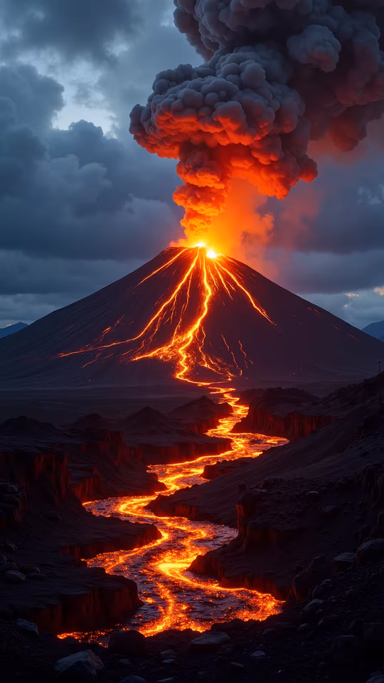 Volcano Eruption Illustration