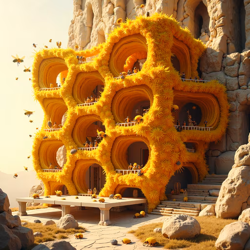 Yellow Honeycomb Structure
