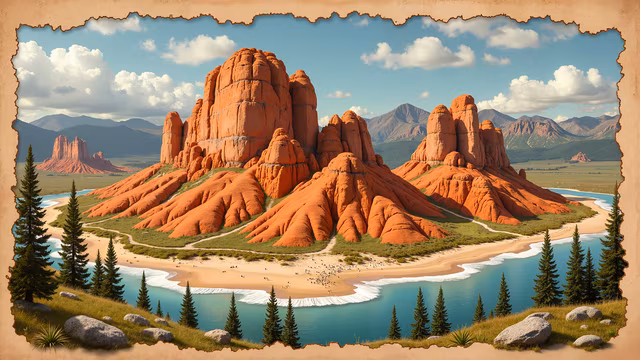 Desert Oasis Illustration