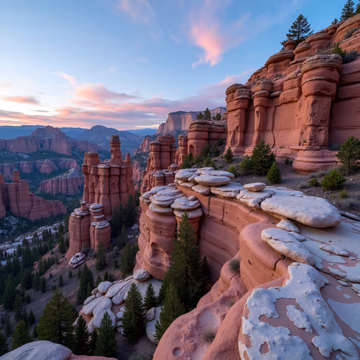 Desert Rock Formations at Sunset