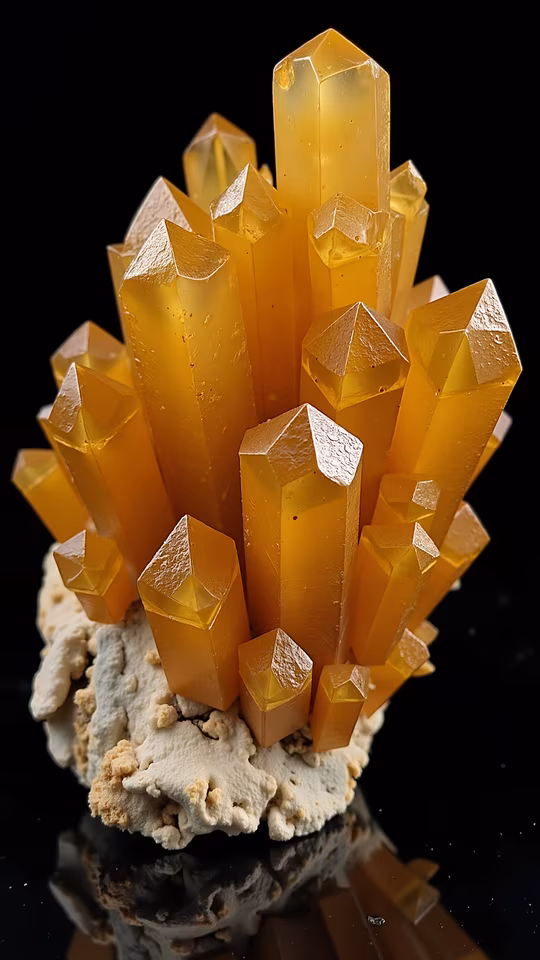 Golden Crystal Cluster