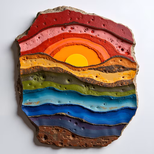 Layered Sunset Illustration