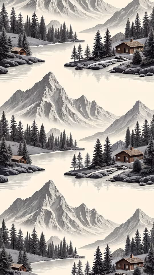 Mountain Retreat Illustration