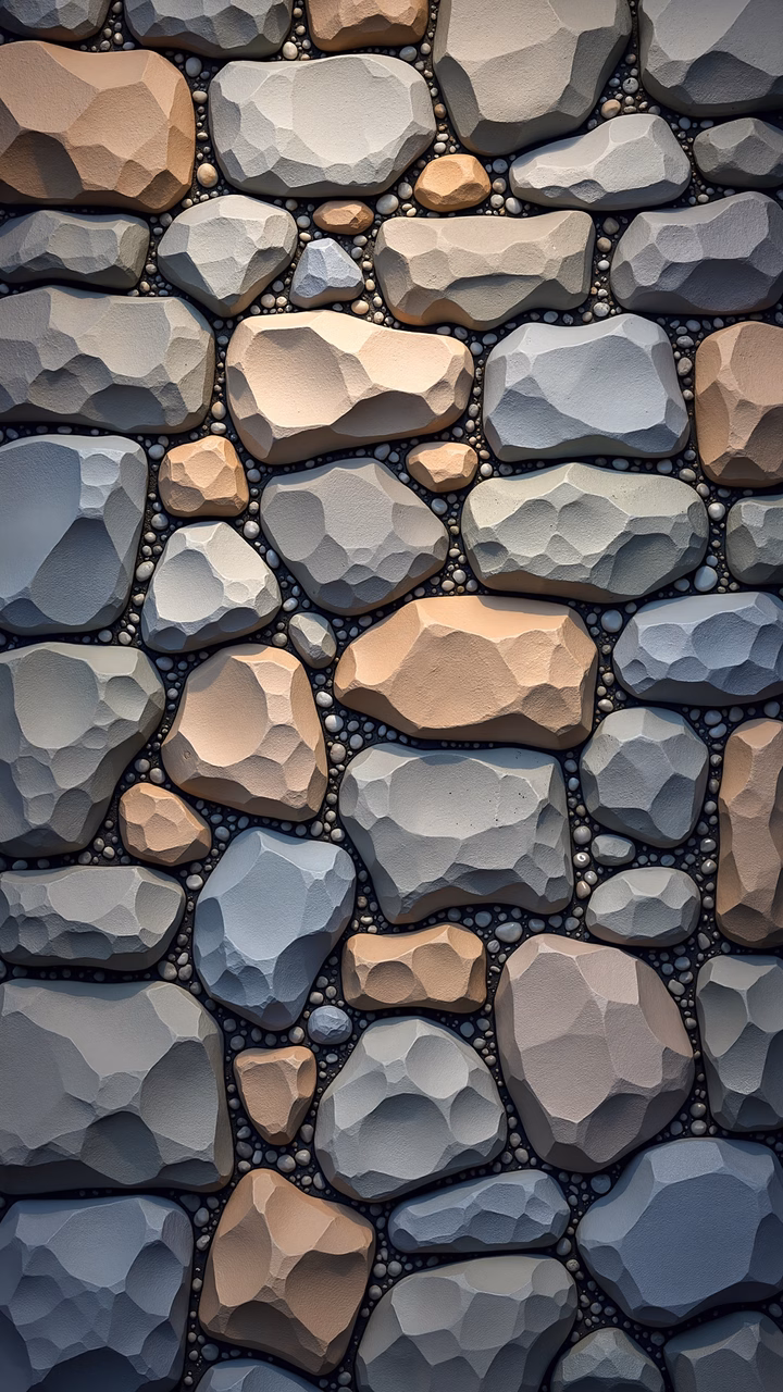 Detailed rock texture illustration in muted tones, perfect for nature-themed backgrounds.