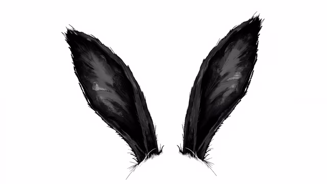 Black Bunny Ears