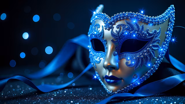 Blue Masquerade Mask