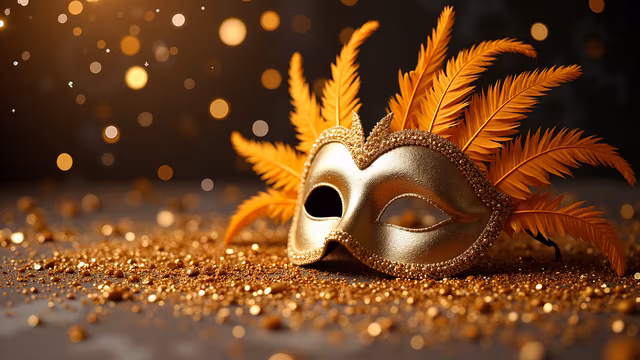 Golden Carnival Mask