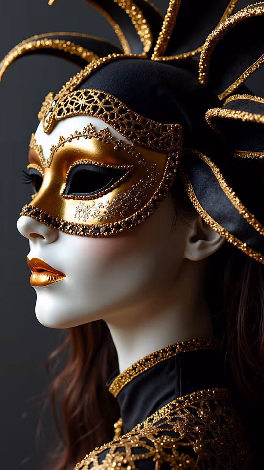 Golden Venetian Mask