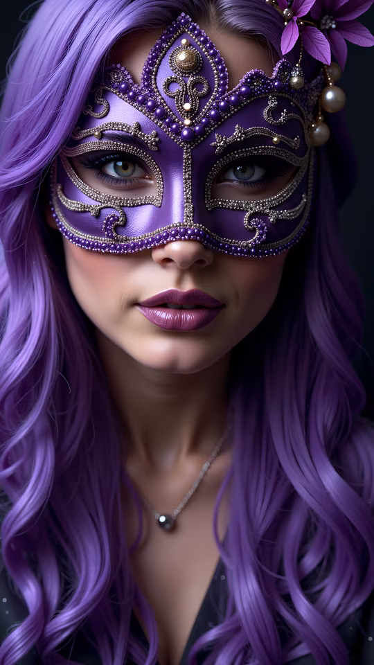 Purple Masquerade Illustration