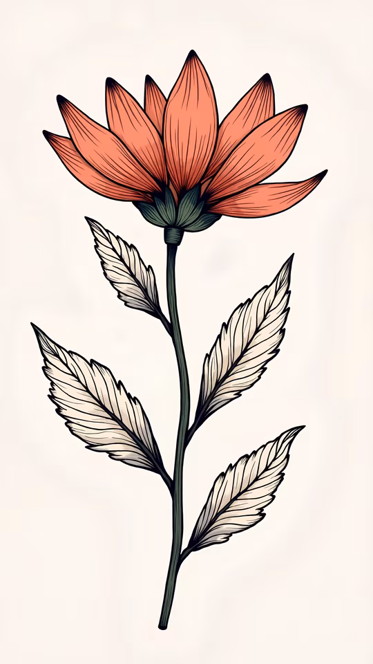 Red Flower Illustration