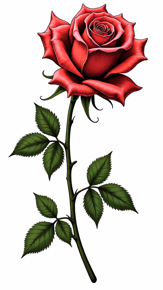 Red Rose Illustration
