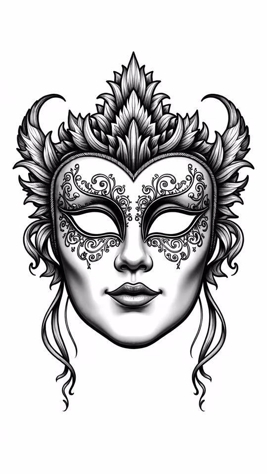 Venetian Mask Illustration