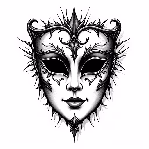 Venetian Mask Illustration