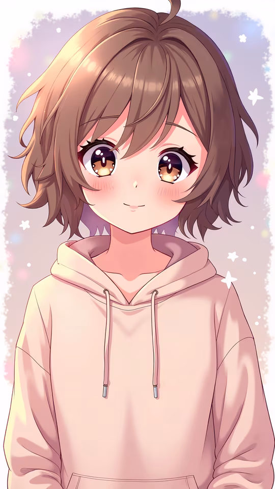 Anime Girl In Pink Hoodie