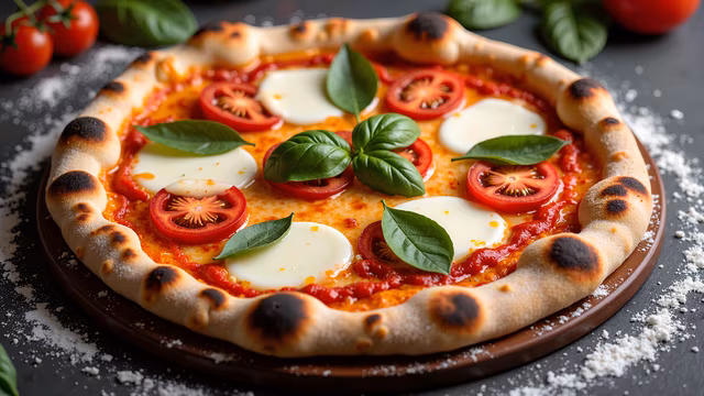 Margherita Pizza Illustration