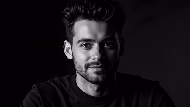 Monochrome Portrait Of A Man