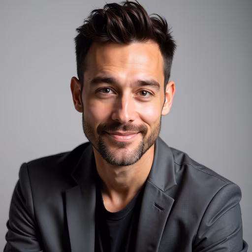Realistic Portrait Of A Man In Suit